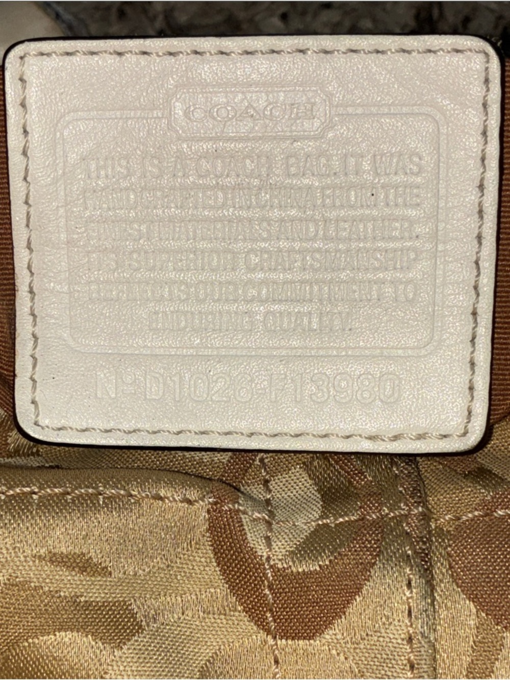 Coach Signature Jacquard Messenger in Khaki and Tan